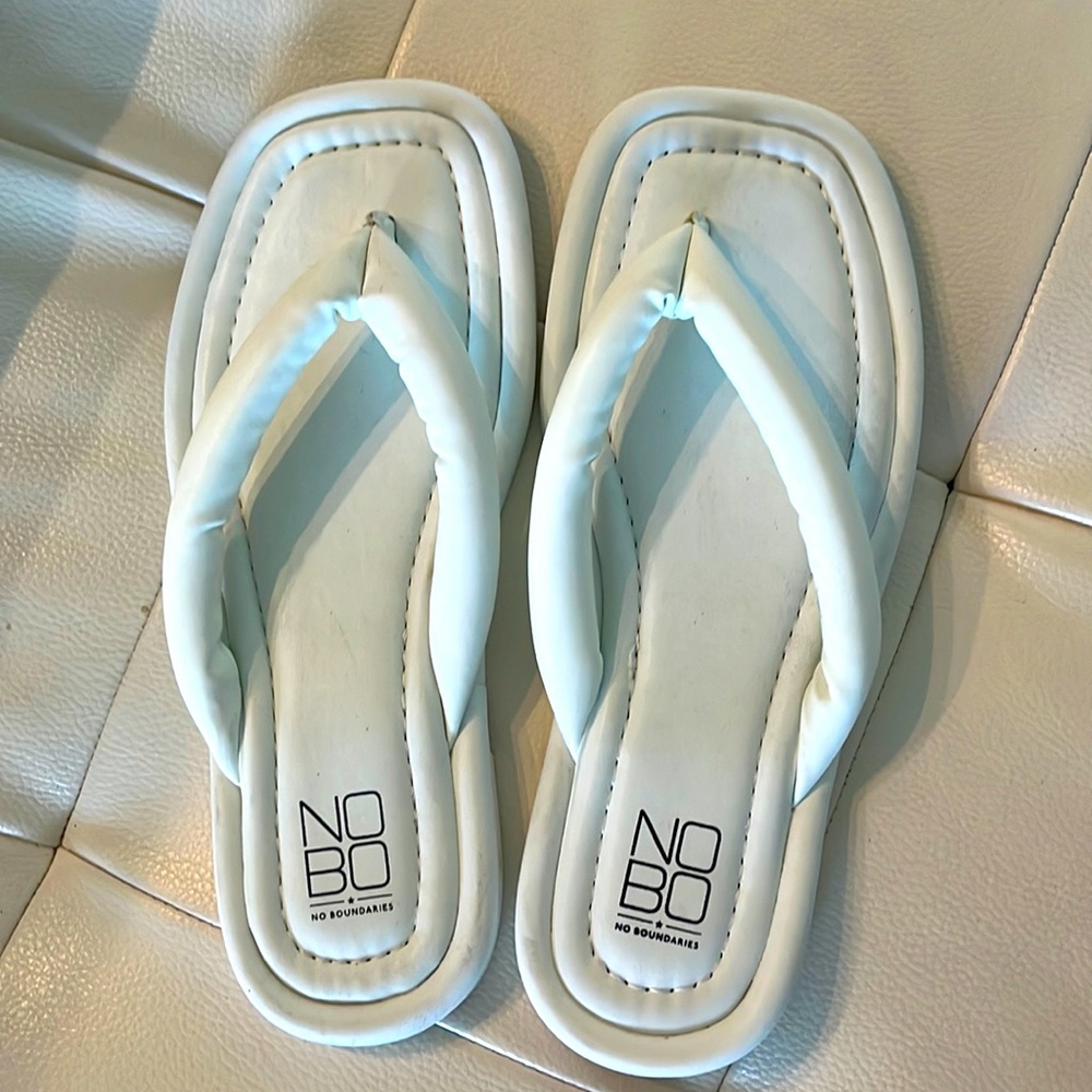 White sandals